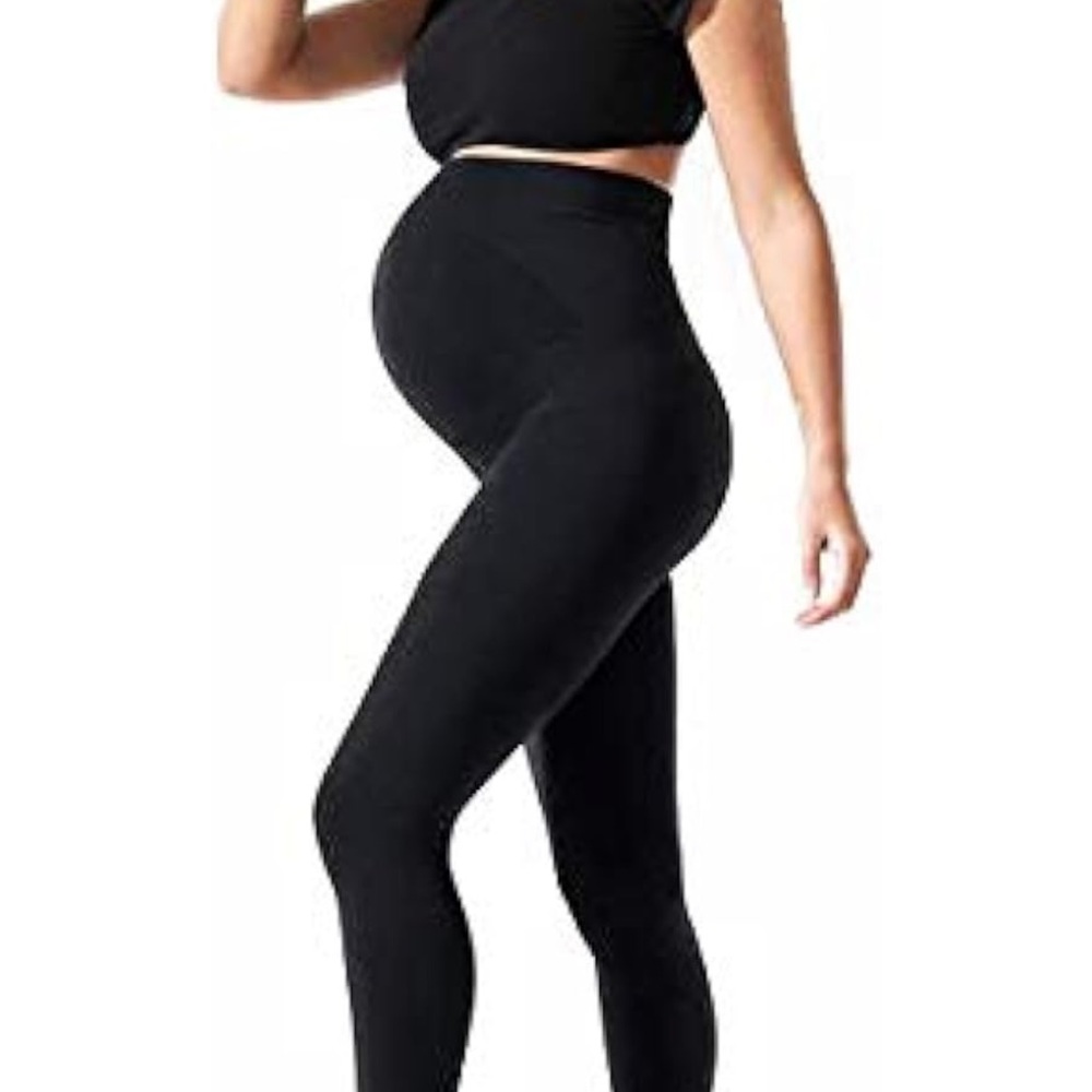 BLANQI Maternity Leggings, Over The Belly Pregnancy Tights, Moderate Support